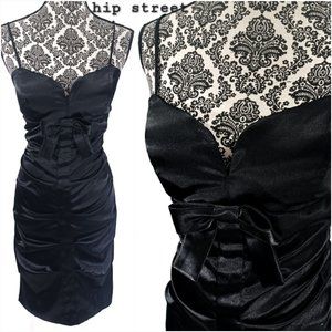 BEATA STUDIO Spaghetti Strap Stretch Satin Party Dress 11